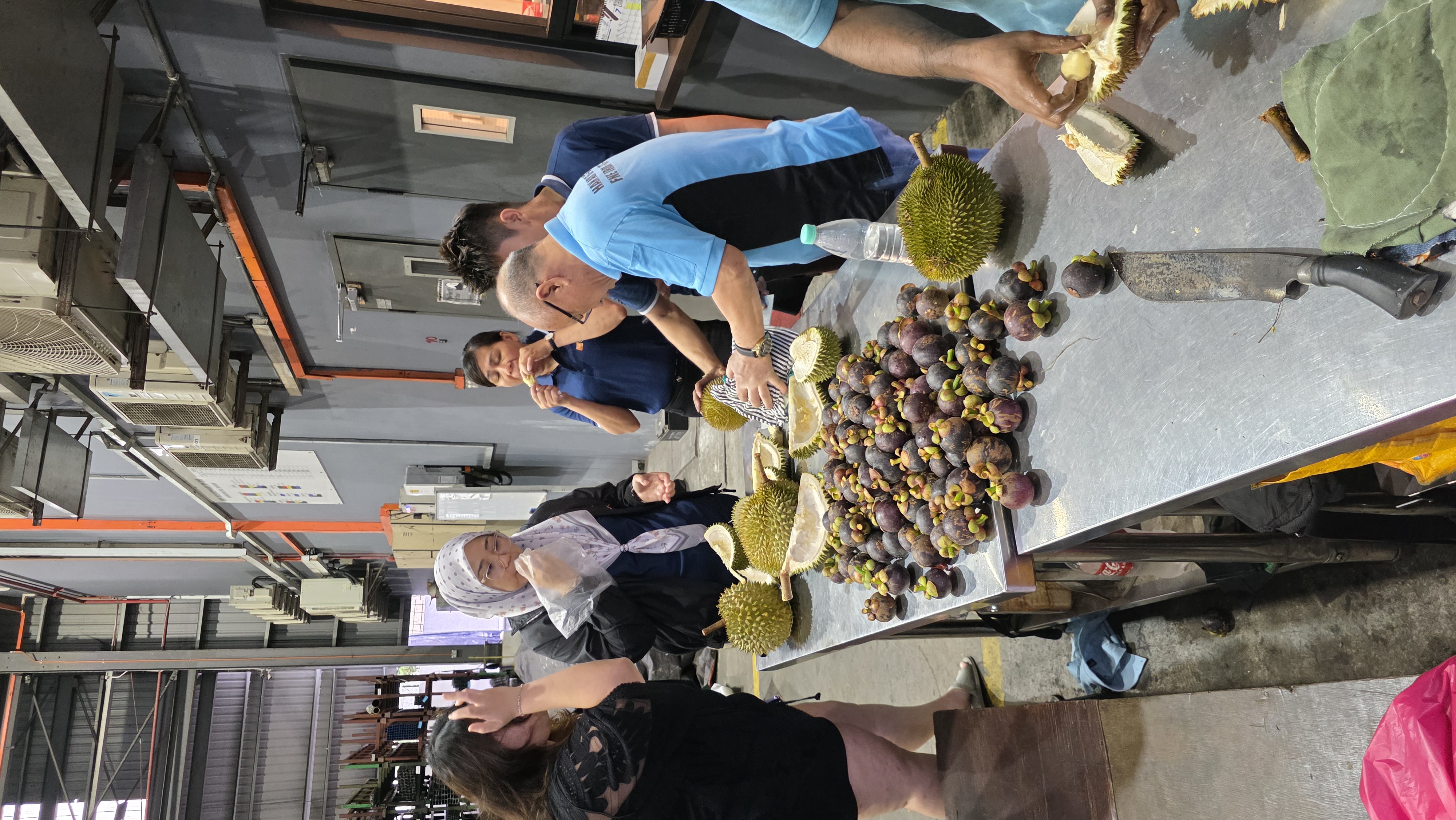 Han Aik Hardware team enjoying a durian gathering
